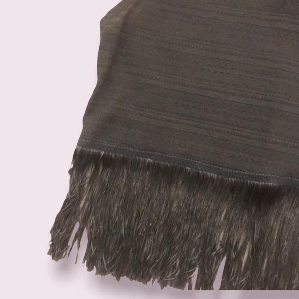 Army Green Knit Fringe Tank Top - Picture 3 of 4
